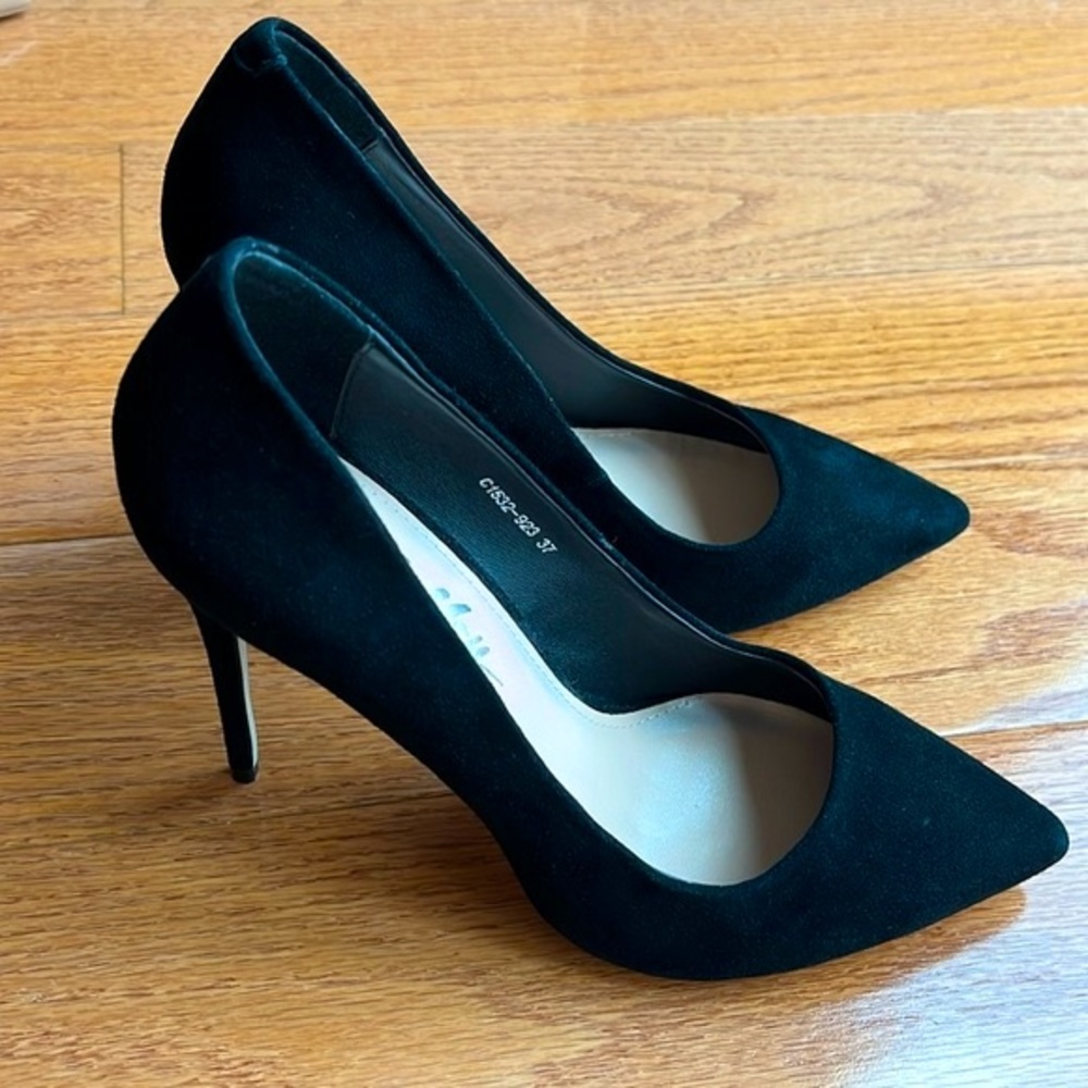 MiaMay, Women’s Suede high heels black shoes, US size 7,5
